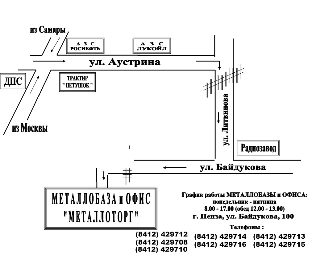 График работы металлобазы